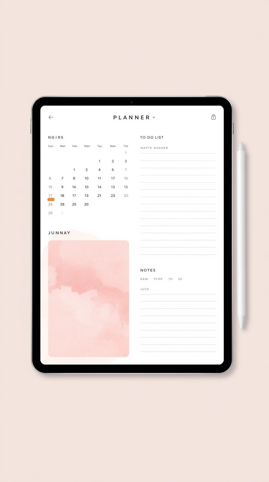 A clean, Ipad & mobile-friendly digital planner designed for clarity, focus, and daily structure.