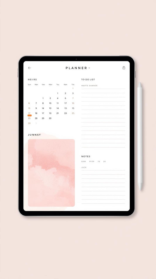 A clean, Ipad & mobile-friendly digital planner designed for clarity, focus, and daily structure.
